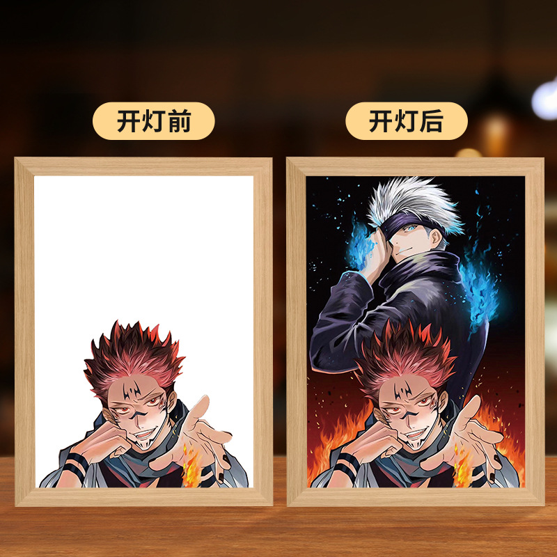 Picture of Spell Return Gojo Satoru Xia Youjie Light Painting Animation Two-Dimensional Bone Worker Creative Night Light Setup