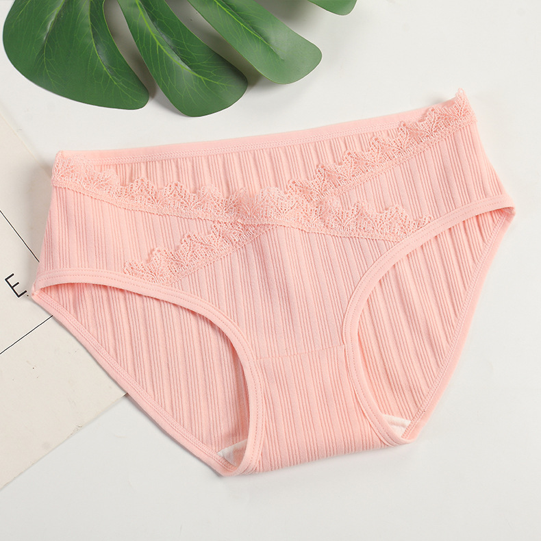 Picture of Pregnancy Want Things Threaded Low Waist Maternity Underwear Pure Cotton Early Pregnancy and Second Pregnancy Belly Support Pants Breathable Prenatal and Postpartum Pants