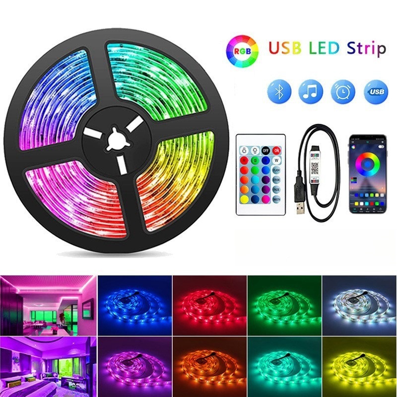 Picture of USB lamp with suit 5050 RGB24 key remote control Bluetooth 5V low voltage TV background atmosphere lamp intelligent ultra-thin