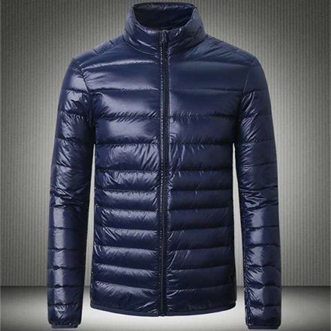 Picture of New Light Down Cotton-padded Jacket Men's Short Vertical Collar Jacket Young Men's Thin Down Cotton-padded Jacket Men's Ultra-light Style