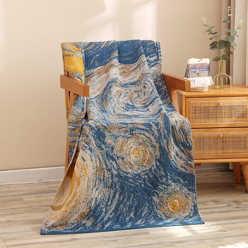Picture of Wholesale Colored Cotton Four-Layer Gauze Bath Towel Absorbent Adult Couple Household Bath Towel Four Seasons Cartoon Cotton Bath Towel