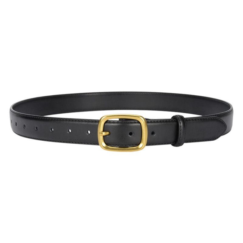 Women's Antique Cowhide Belt Women's Casual Retro Real Belt Women's All-match High-end Women's Cross-border Jeans Belt