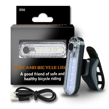 Picture of 056 bicycle tail light outdoor riding USB charging COB bright night riding safety warning light riding accessories