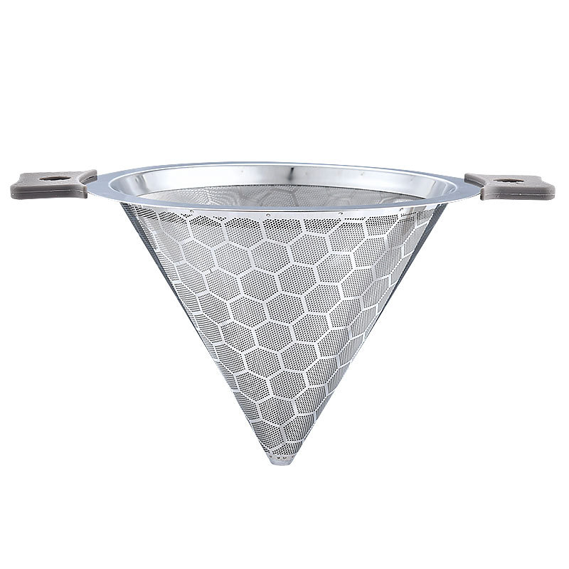 Picture of 304 stainless steel tea filter net milk tea shop special double-layer fine cone funnel tea filter net commercial