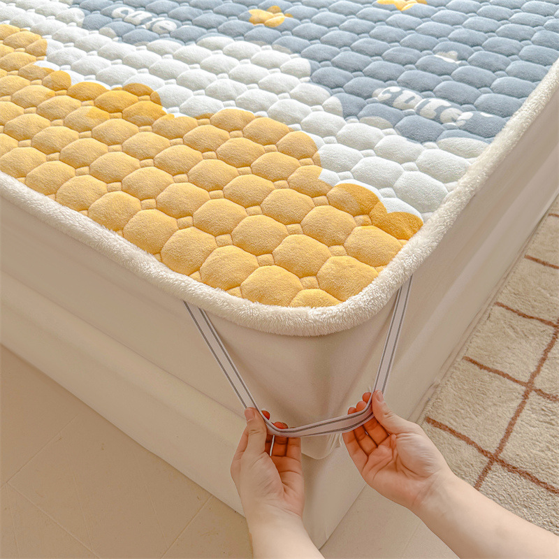 Picture of Class A maternal and child milk velvet mattress autumn and winter foldable washed anti-static home student dormitory bed cushion
