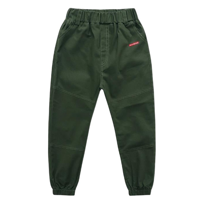 Boys' Casual Pants New Spring and Autumn Boys' Mid-Big Boy Stylish Korean-Style Outer Wear Label Foot Pants New