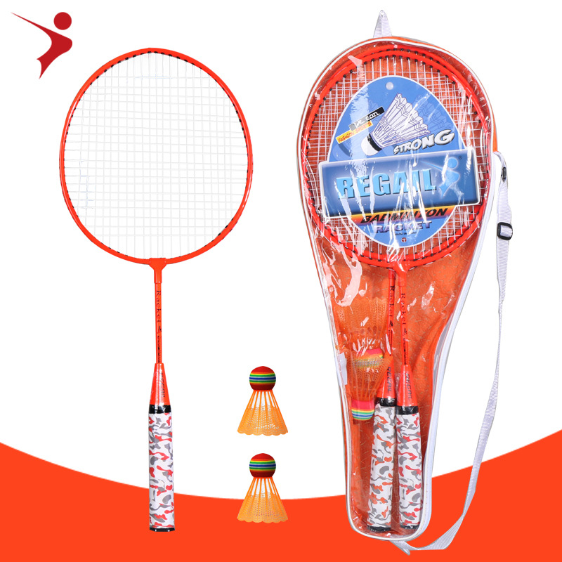 Picture of Regail Fluorescent Color Kidsren's Badminton Racket H6508 Training Two Racket Free 2 Balls Ymq Badminton Racket Set