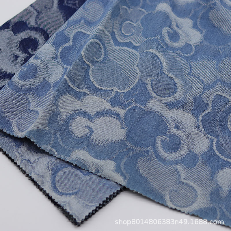 Picture of Factory Wholesale China Xiangyun Jacquard Denim Fabric Clothing Fabric Washed Thickened Pants Jacket Skirt