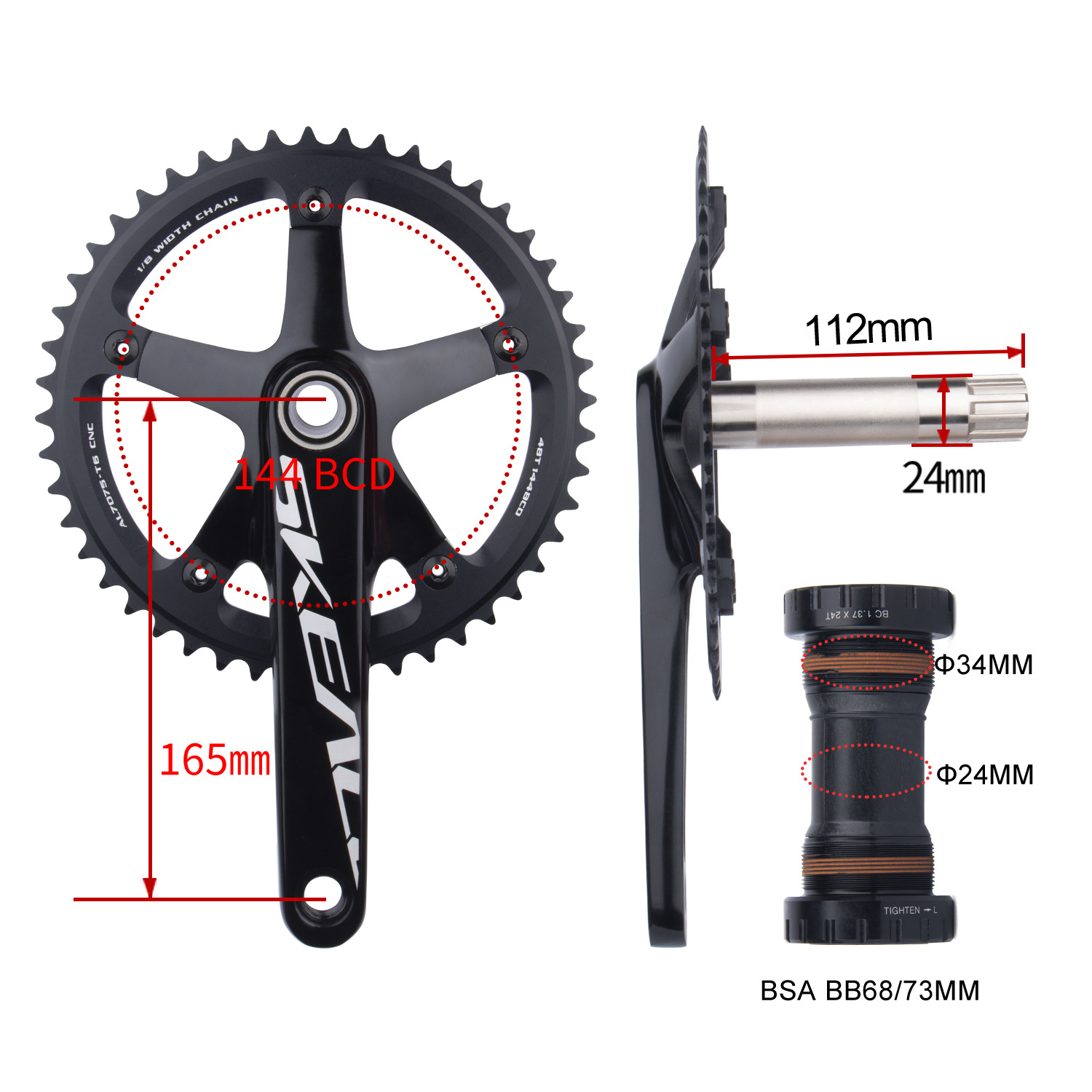 Picture of Bolany Mountain Venue Vehicle Round Hole Dead Speed Chainring Large Chainring 48t 49t Single Speed Chainring Crank Chainring