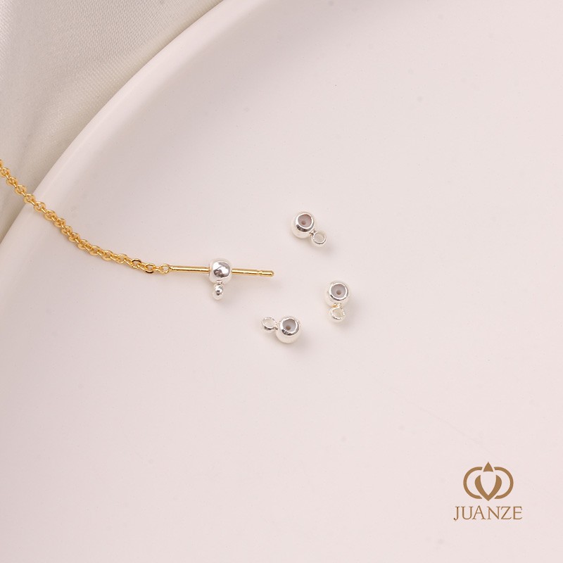 Picture of Bag gold color belt hanging without hanging silicone plug positioning adjustment round bead spacer handmade DIY hand necklace material accessories