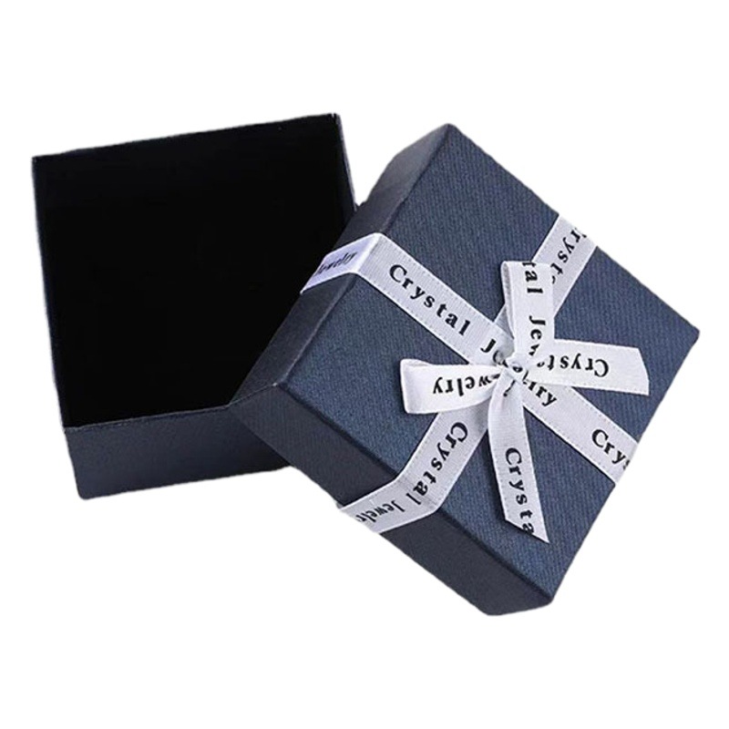 Valentine's Day Letter Bow Lid Gift Box Necklace Jewelry Box Birthday Gift Gift Packaging Box Jewelry Box