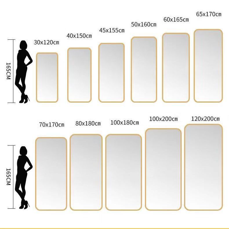 Picture of Full-body mirror dressing mirror floor mirror home wall-mounted bedroom makeup wall-mounted dormitory three-dimensional fitting mirror ins style