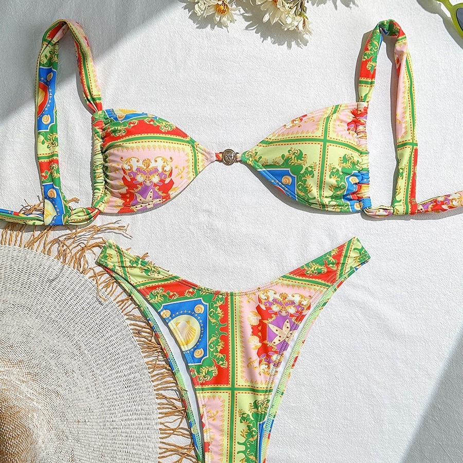 Picture of Cross-border New Women's Swimwear European and American Printed Swimwear Sexy Summer Bikini SH706
