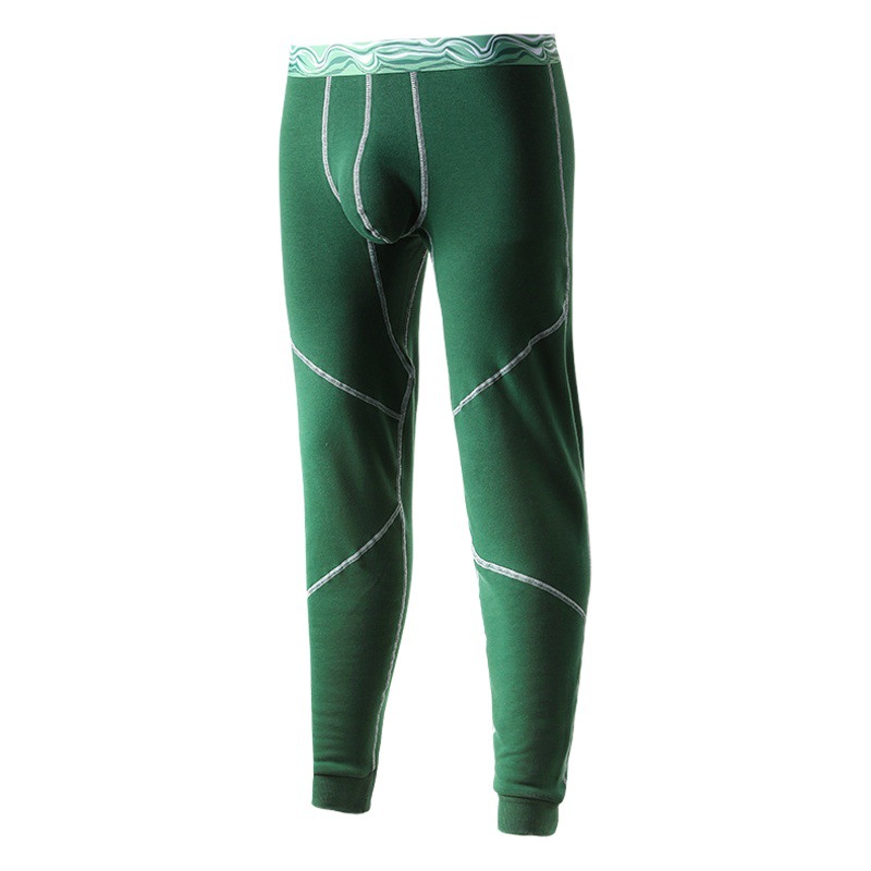 Winter long johns men's underwear single-piece padded cashmere pants warm pants tight-fitting line pants leggings youth cotton-wool pants