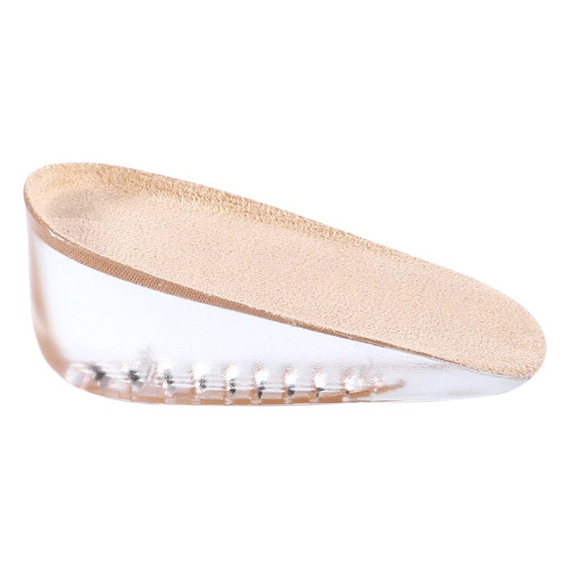 Inner Heightening Insole for Women's Boots, Casual, Deodorant, Breathable and Comfortable, Men's Silicone Half-Pad Popcorn Invisible Pad