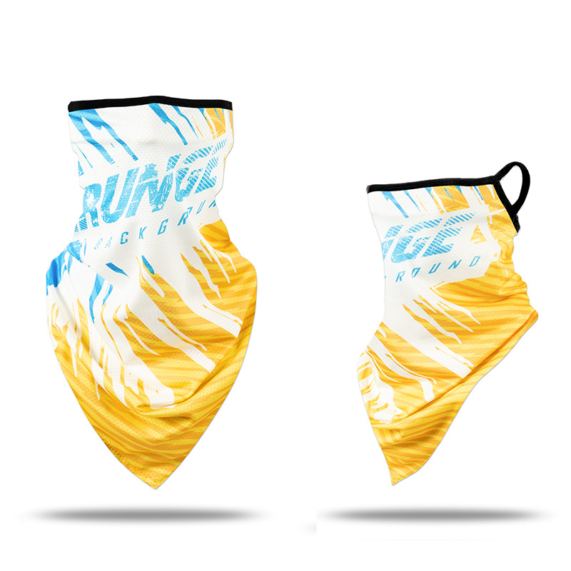 Picture of Ice Silk Ear Hanging Mask Triangle Towel Neck Set Mesh Sunscreen Outdoor Riding Fishing Windproof Scarf Men's and Women's Face Towel Summer