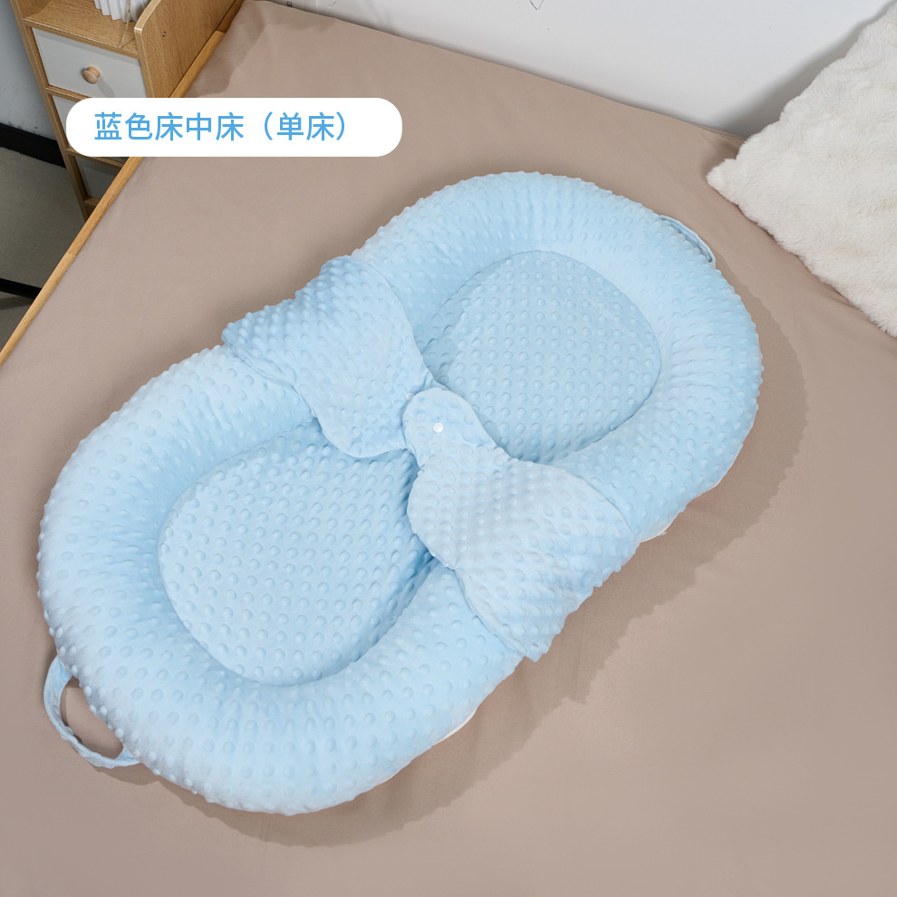 Picture of Bed-In-Bed Baby Newborn Anti-Pressure Baby 0 to 3 Years Old Anti-Jump Sleeping Artifact Anti-Choking Milk Spit Sleeping Pad Sleeping Nest
