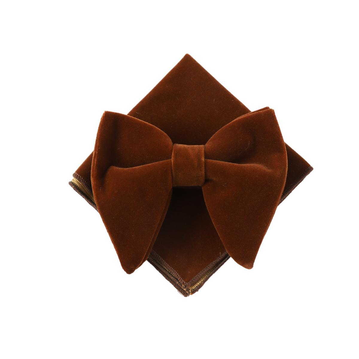 Picture of AliExpress EBAY WISH Multicolor Bow Tie Velvet Bow Performance Solid Color Gentleman Bow Tie Handkerchief