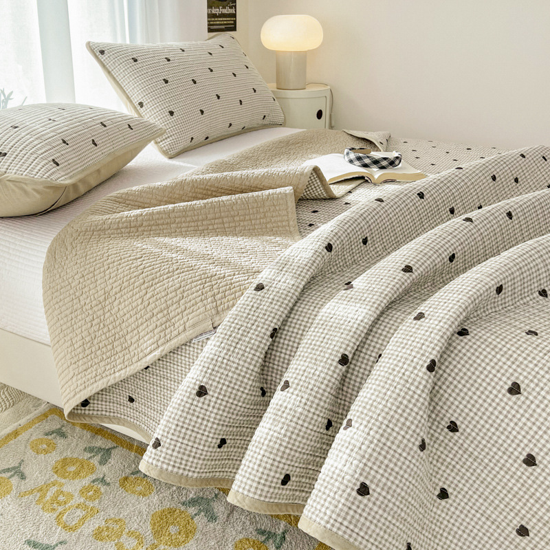 Double-sided cotton children's bed cover single piece washed cotton tatami mat quilted quilted bed sheet Kang Single summer quilt wholesale