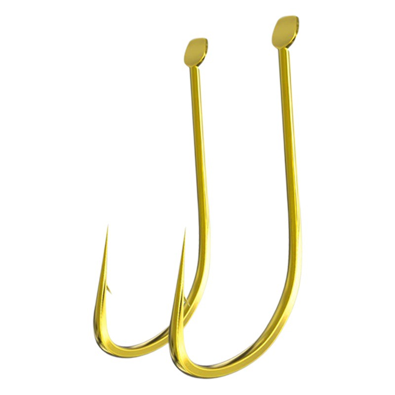 Golden sleeve barbed barbed Japanese origin 100C high carbon steel wild fishing competitive crucian fish flat dozen bulk fishing hook