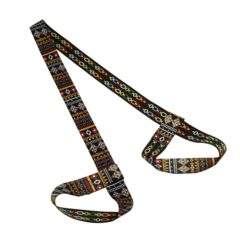 Picture of Factory Wholesale Digital Printing Yoga Mat Straps Nylon Colorful Binding Straps Storage Straps Binding Rope Yoga Stretch Straps