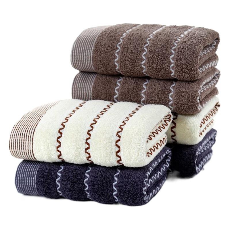 Picture of Towel factory wholesale household thickened cotton face towel checkered cotton towel gift embroidered logo