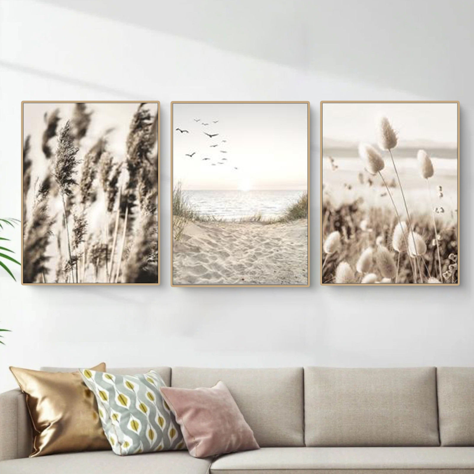 Modern Foreign Trade Hot Selling Nordic Plant Flower Hay Bedroom Living Room Decorative Painting Core Frame Wholesale Printing