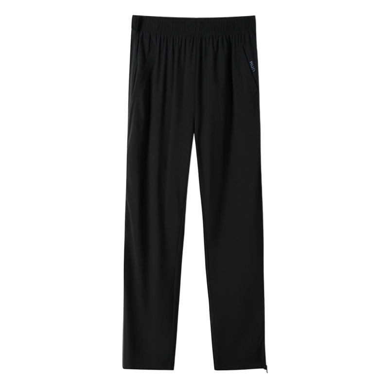 Outdoor Woven Sports Trousers Men's Summer Thin Loose Straight Tube Quick-drying Ice Silk Fitness Training Running Pants