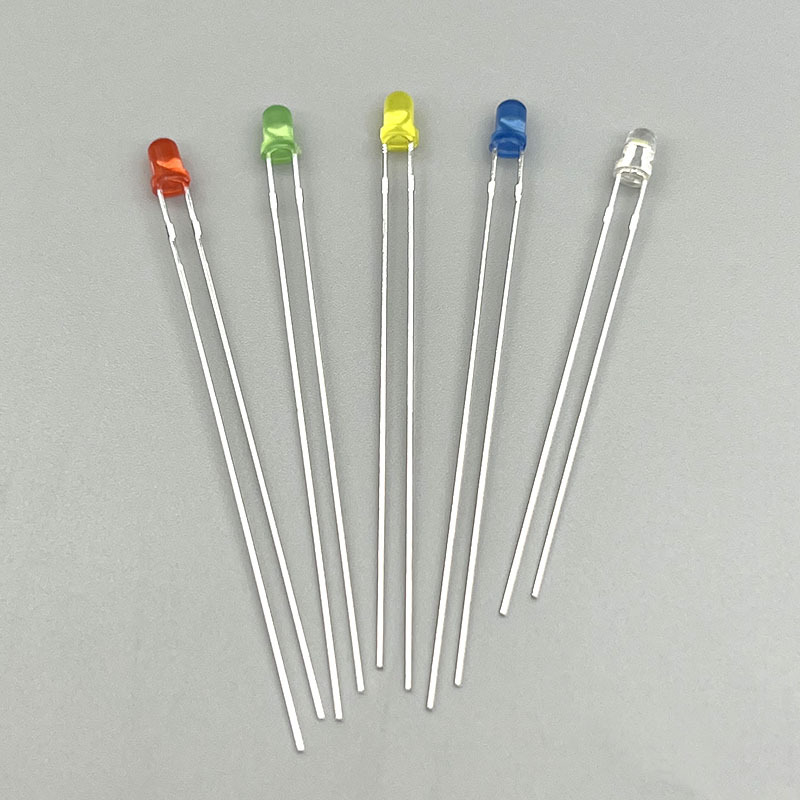 3mm round head red hair red super long feet led direct indicator beads yellow hair yellow green hair blue blue white light
