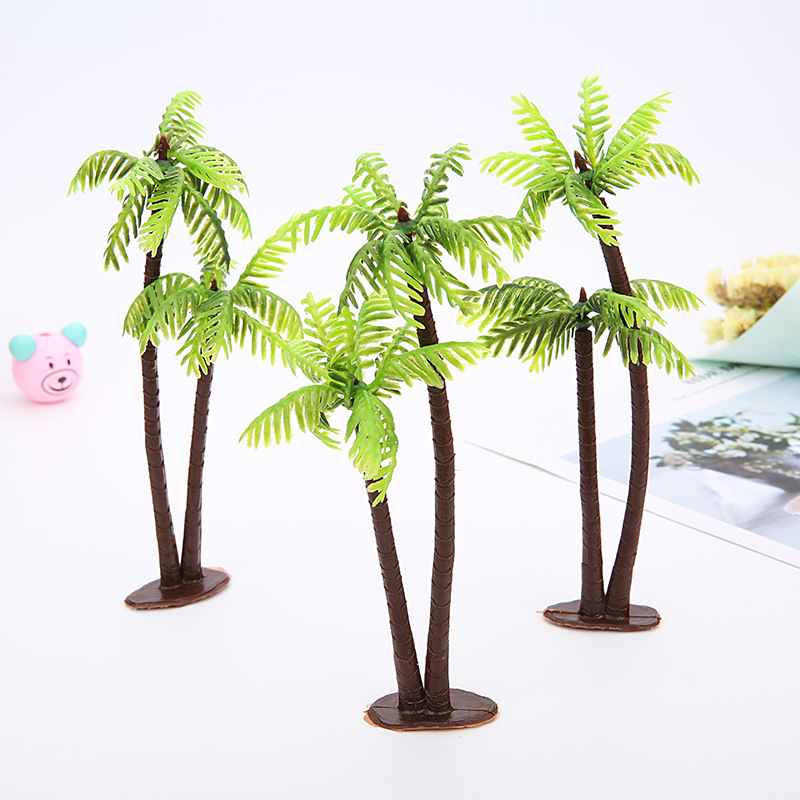 Photography Props Plastic Flowers Wedding Flower Wall Green Plants Floral Decoration Artificial Plants Mini Coconut Tree Cross-Border Exclusive Supply