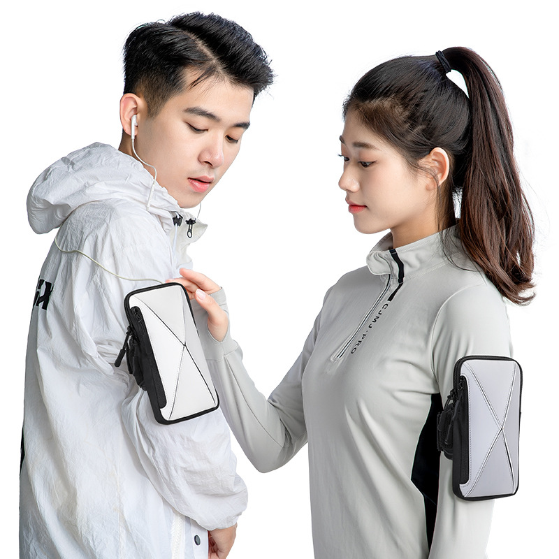 Running mobile phone arm bag unisex outdoor sports arm sleeve fitness morning running wrist bag breathable waterproof arm bag