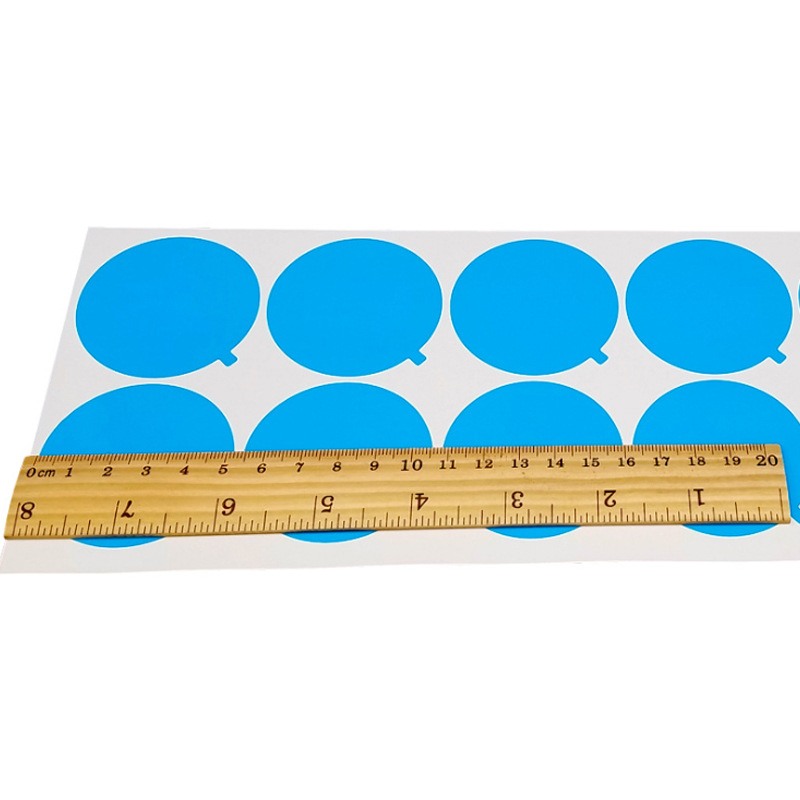 Picture of Blue PE protective film with hand tear round hardware plastic lens protective film anti-scratch and dustproof factory Film