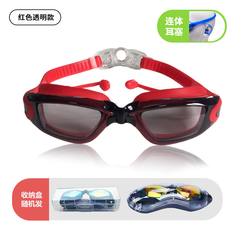 Picture of Cross-Border High-Definition Swimming Goggles, Anti-Fog, Eye-Proof, Silicone Myopia Glasses, Waterproof Swimming Equipment, Electroplated Swimming Goggles Wholesale