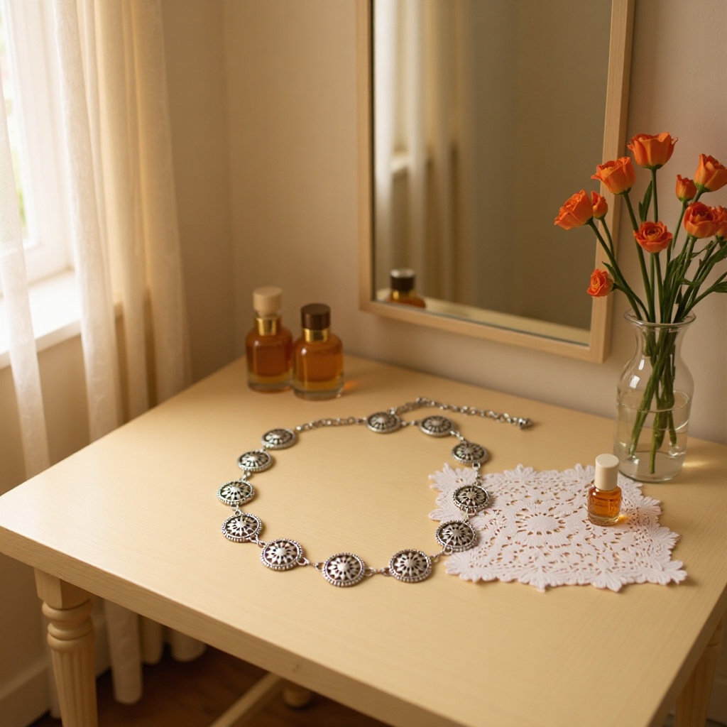 Metal Waist Chain Accessories Flower Chain Belt Flower Adult Single Circle Independent Packaging Waist Chain with Skirt Sense Thin Chain
