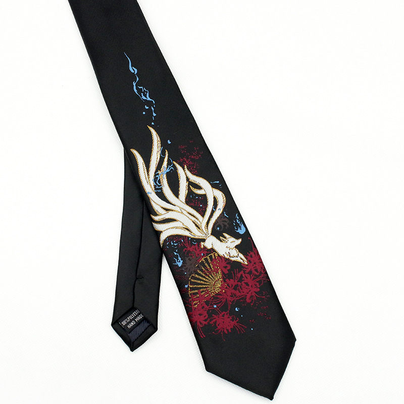 Picture of Foreign Trade Two-Dimensional Japanese Style Nine-Tailed Fox Tie Jkdk Uniform Shirt Hand-Tied Versatile Fashionable Nine-Tailed Fox Fairy Tie