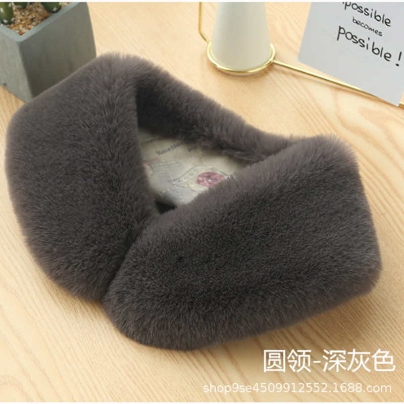 Picture of Amazon cross-border autumn and winter imitation rex rabbit fur collar scarf fur collar warm fur artificial fur scarf neck protection