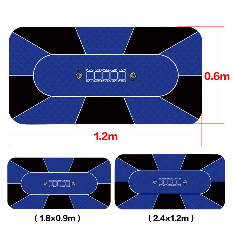 Picture of Texas Hold'Em Poker Table Mat Tablecloth Chip Poker Card Rubber Mat Round Square Tablecloth Mat Blackjack