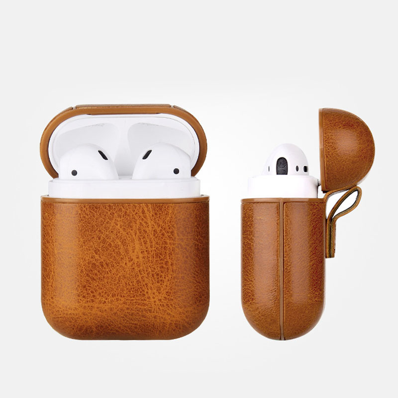 Picture of Cross-border trend PU leather wireless Bluetooth earphone case protective cover fashion drop-resistant suitable for Apple Airpod