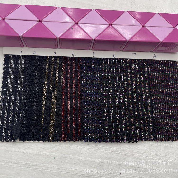 Spot supply of spring and autumn irregular rib color gold bright silk cloth two-section stick color gold rib pit clothing materials