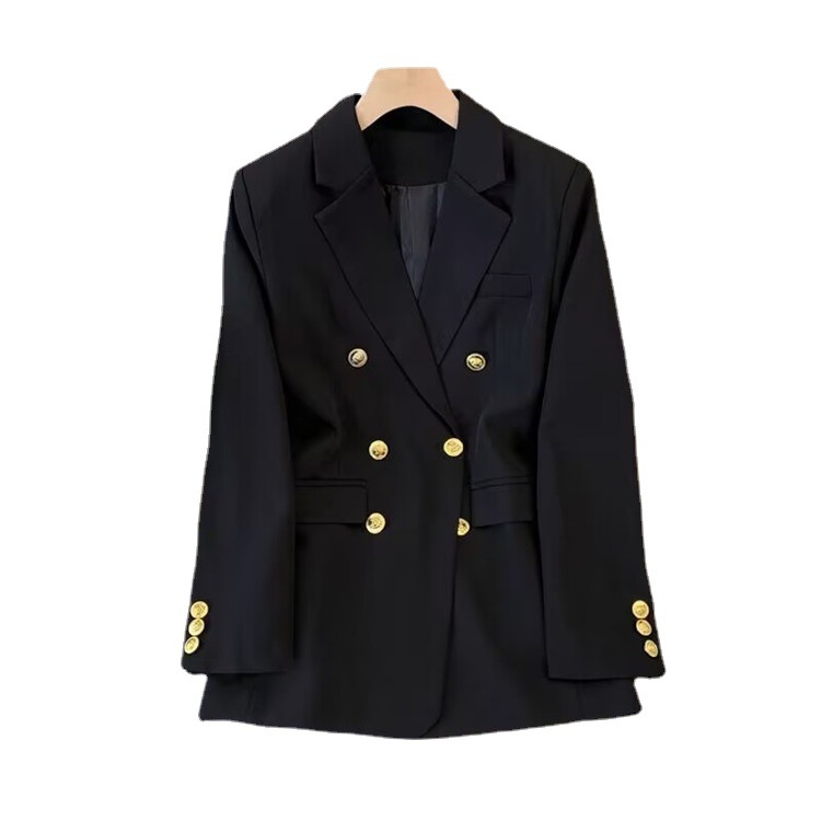 Picture of Black High-end Internet Celebrity 2024 Spring and Autumn New Arrival Small Casual All-match Socialite Retro Top Small Suit Jacket
