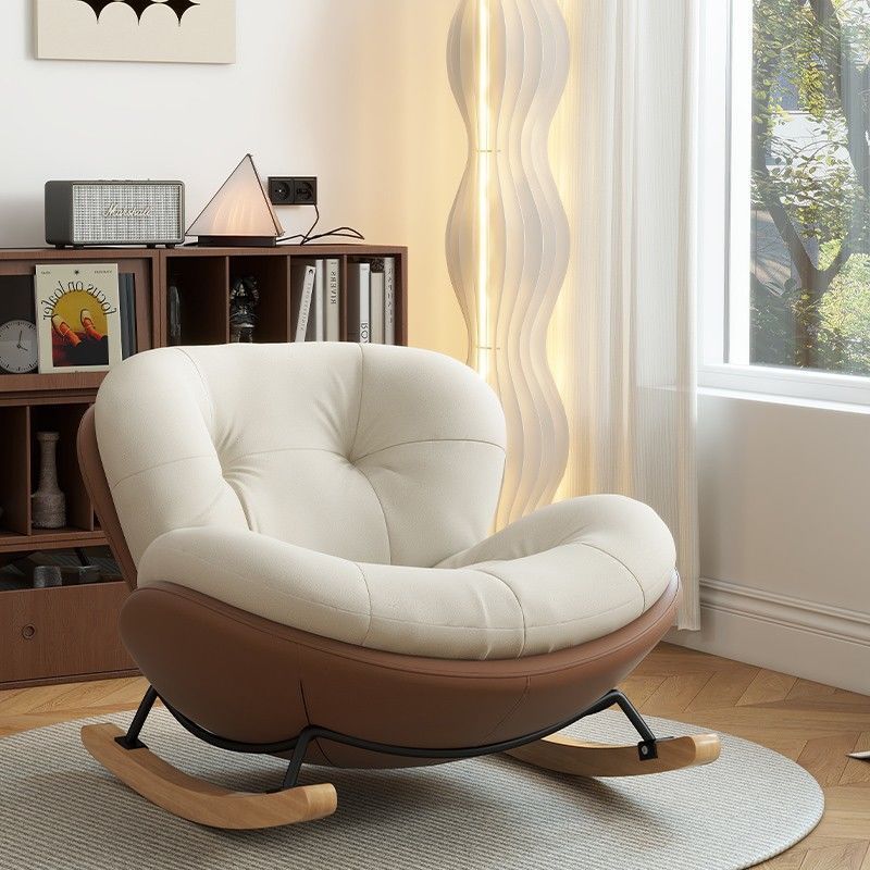 Rocking chair, recliner, home living room, lazy sofa chair, adult balcony, single leisure rocking chair, lazy Internet celebrity chair