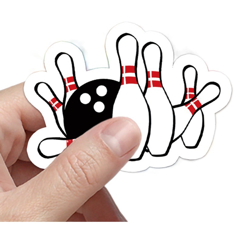 50 bowling graffiti personality cross-border sports creative goo card DIY skateboard luggage stickers waterproof