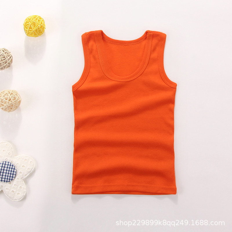 Picture of Children's vest Pure Cotton Boys' I-shaped hurdle girls' small sling children's underwear summer girls' base