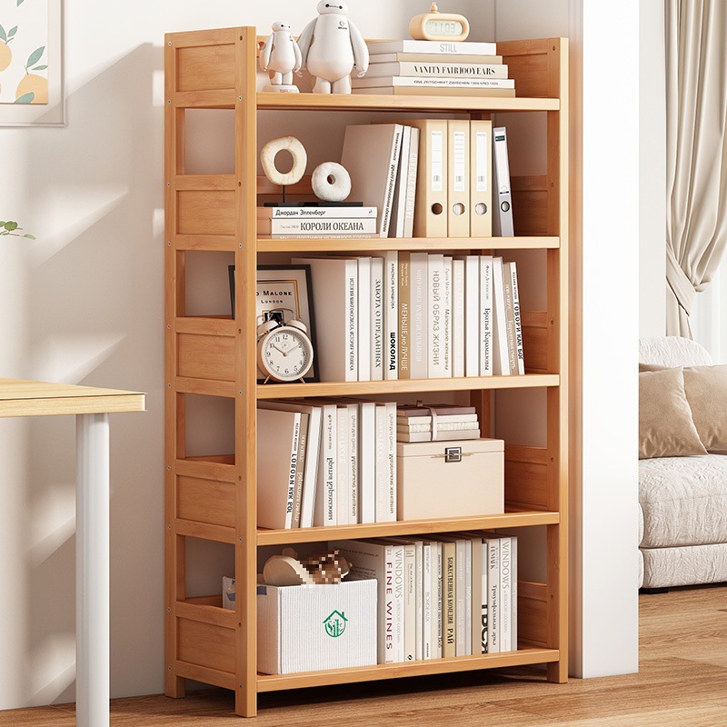 Simple Bookshelf Floor-Standing Multi-Layer Storage Rack for Home Children's Student Dormitory Living Room Study Bookcase Storage Rack