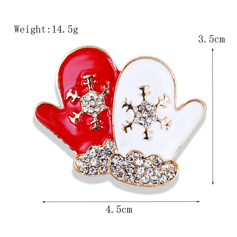 Picture of Lanhao European and American New Fashion Christmas Brooch Christmas Tree Shoes Elk Wreath Snowflake Bell Pin Women