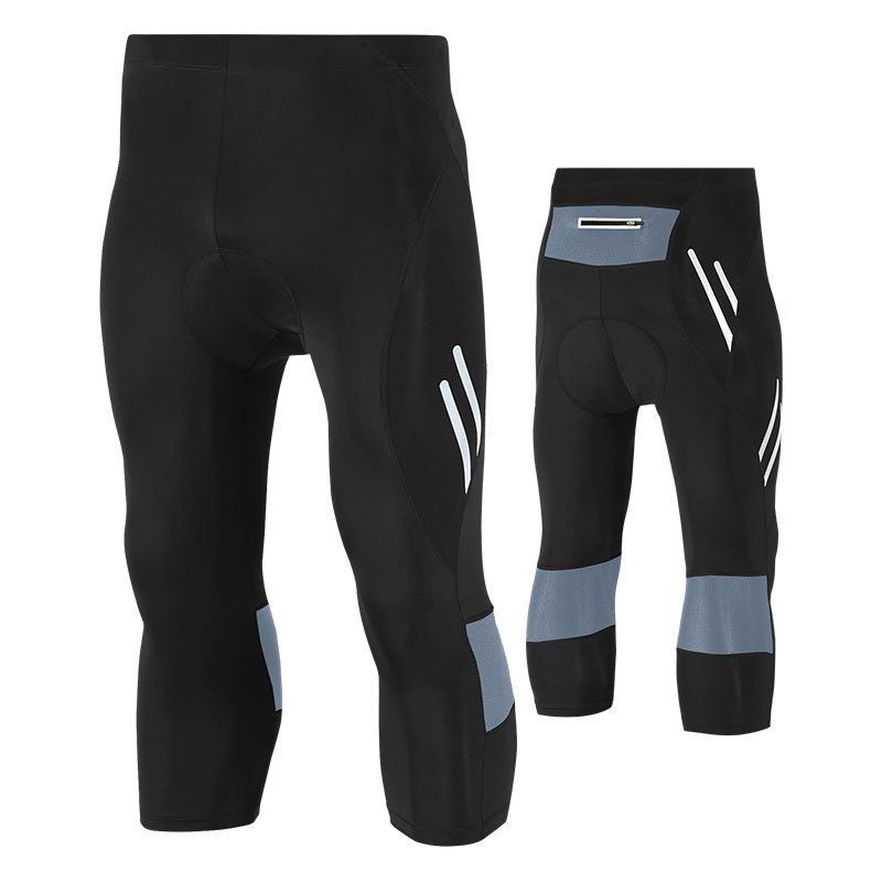 Popular Men's Quick-Drying Cycling Pants, Source Production, Outdoor Stretchy Sweat-Absorbent Three-Quarter Pants for Men