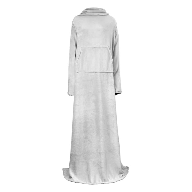 Cross-Border Amazon Tv Tv Blanket Large Flap Pocket Pants Multi-Functional Wearable Lazy Sleeve Blanket Antistatic Flannel Blanket
