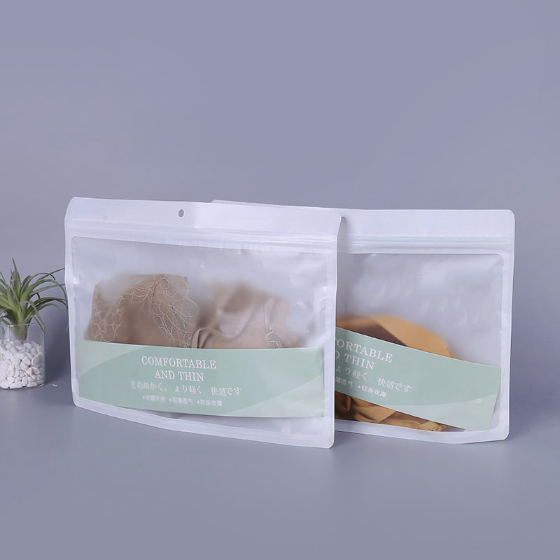 Pe Frosted Ziplock Bag Clothing Vacuum Bag Packaging Bag Sealed Seamless Bra Bag Storage Bag Wholesale Satchel