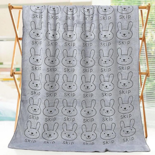 Picture of Microfiber thickened beach towel absorbent quick-drying adult large bath towel printed cartoon children's swimming bath towel wholesale
