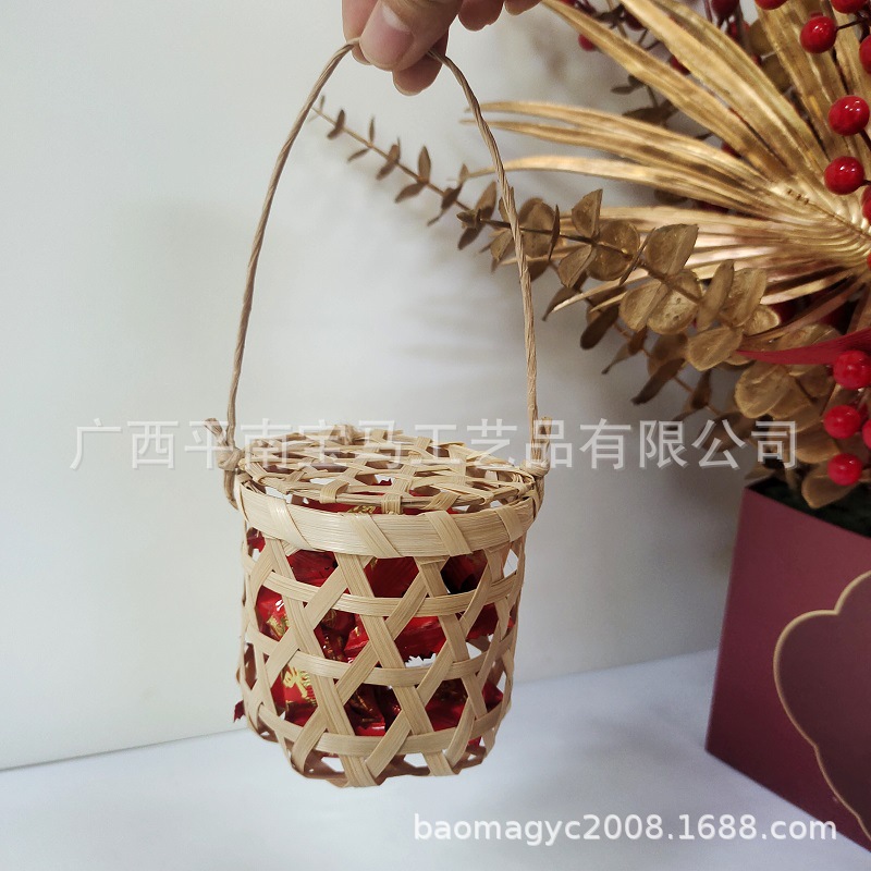 Factory Tea Basket, Tea Cake, Small Wedding Candy Gift Box, Woven Gift Basket, Bamboo Basket, Candy Packaging Basket, Gift Basket